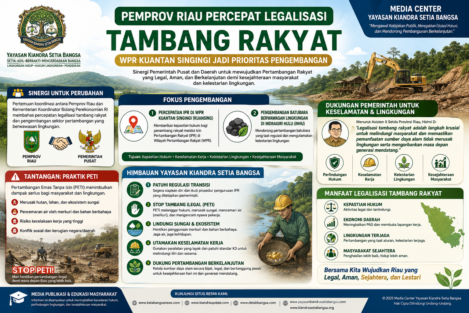 Pemprov Riau Percepat Legalisasi Tambang Rakyat, WPR Kuantan Singingi Jadi Prioritas Pengembangan.