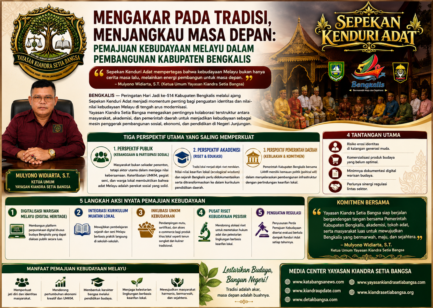 Mengakar pada Tradisi, Menjangkau Masa Depan: Yayasan Kiandra Setia Bangsa Dorong Pemajuan Kebudayaan Melayu di Bengkalis
