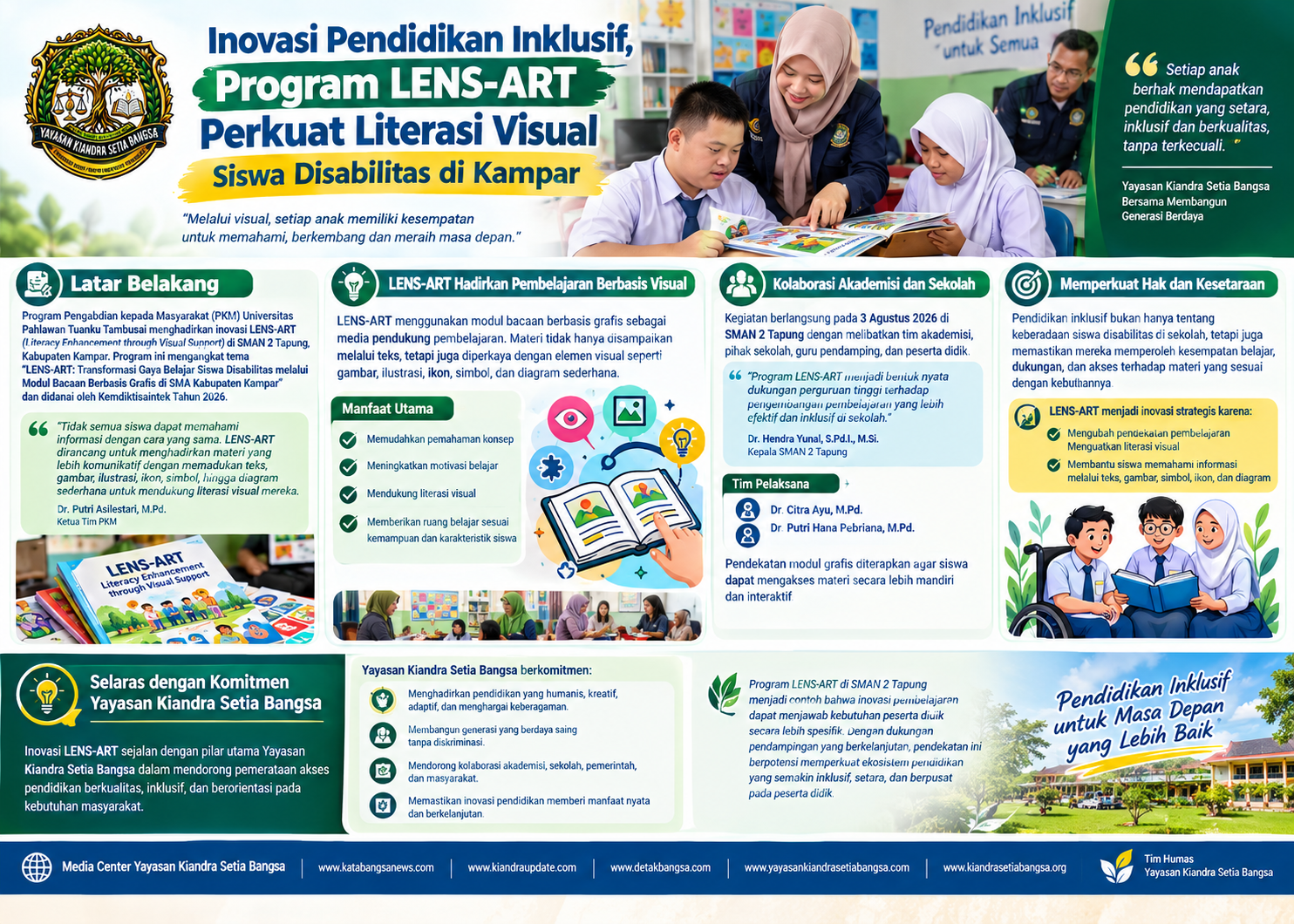 Inovasi Pendidikan Inklusif, Program LENS-ART Perkuat Literasi Visual Siswa Disabilitas di Kampar