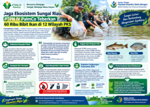 Jaga Ekosistem Sungai Riau, PTPN IV PalmCo Teberkan 60 Ribu Bibit Ikan di 12 Wilayah PKS